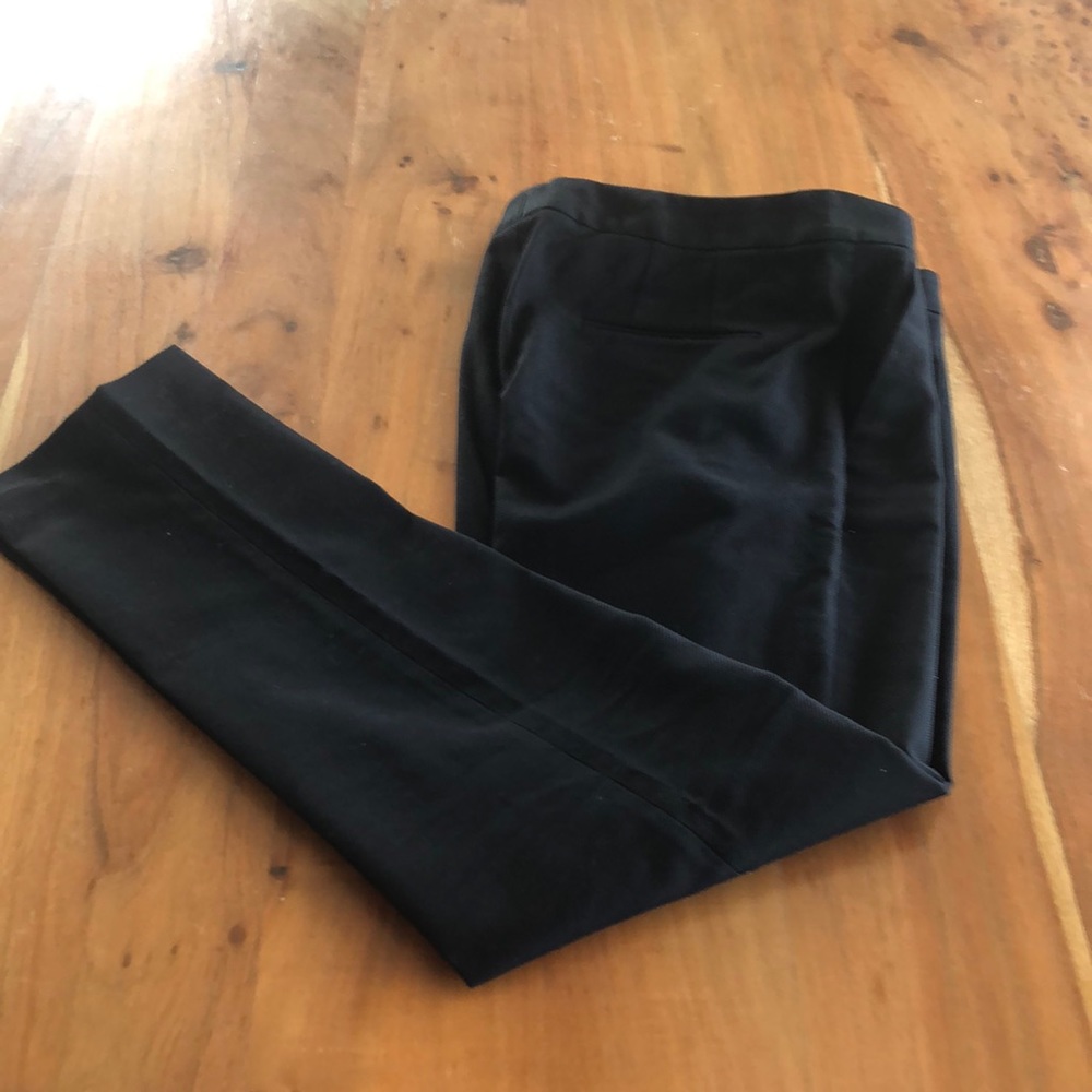 Dolce & Gabbana Black Pique Cotton Straight Leg Pant Sz IT 44- Like New